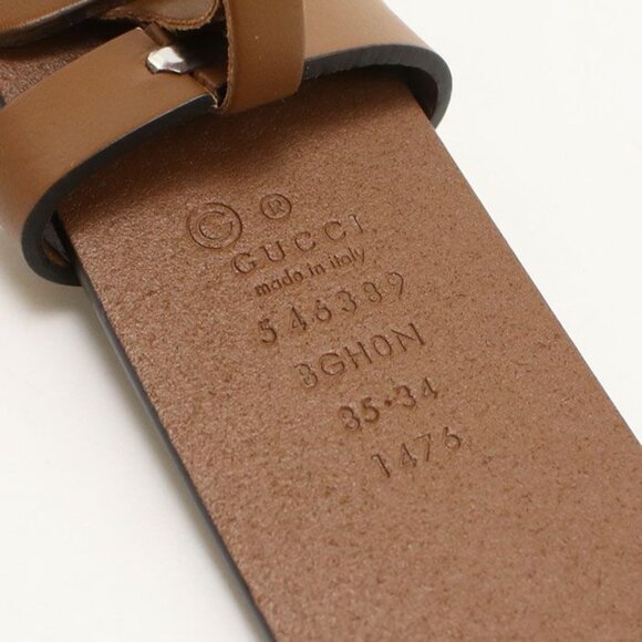 Gucci Interlocking Belt Leather Brown main image 4